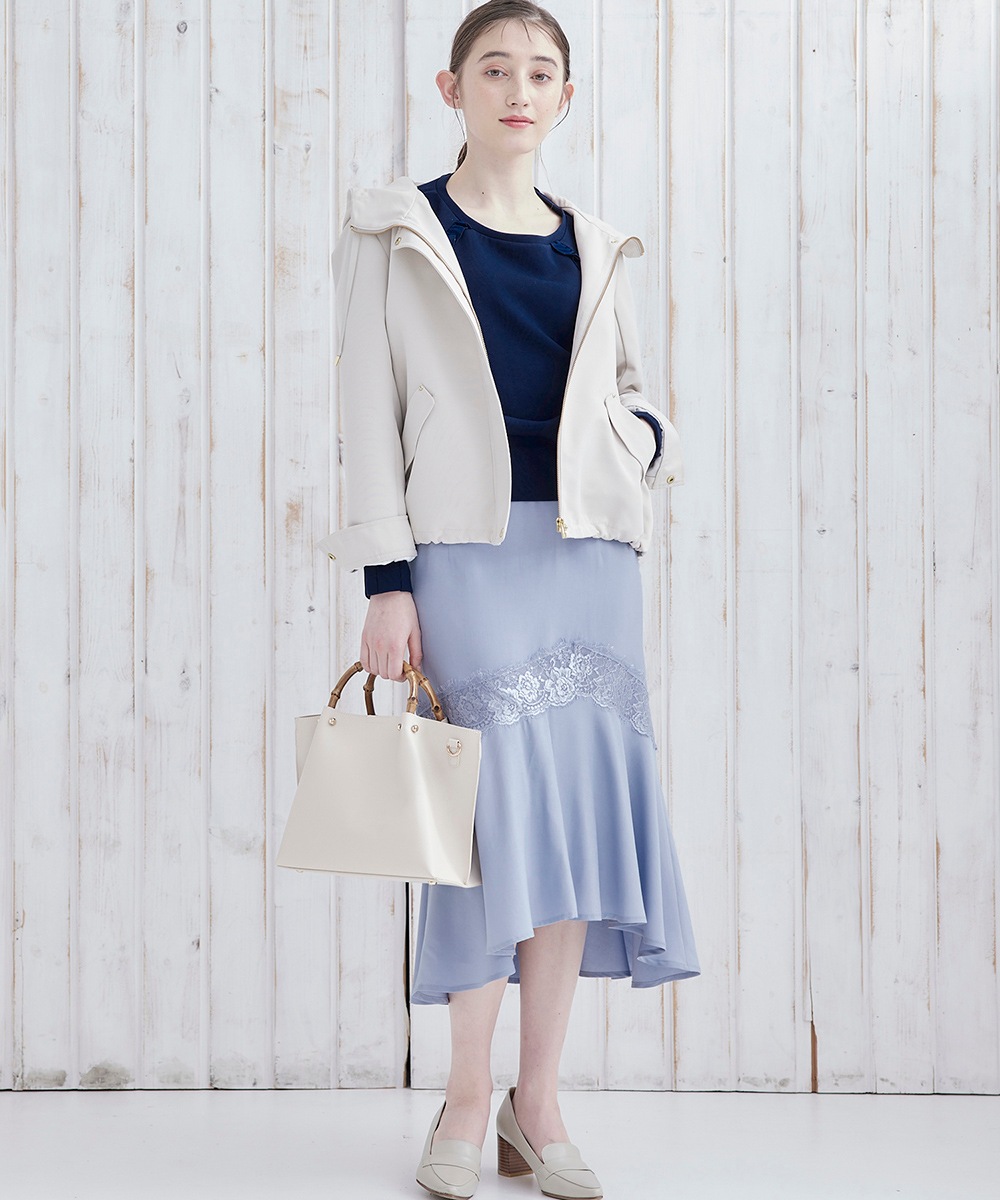 SALE】レース切替ハイウエストマーメイドスカート - 12Twelve
