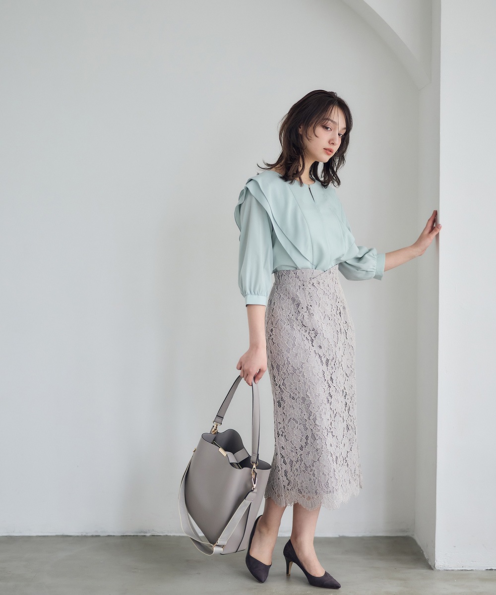 ENFOLD フリルデザイントップス 38 アイボリー ENFOLD フリルデザイントップス 38 アイボリー ENFOLD フリルデザイン