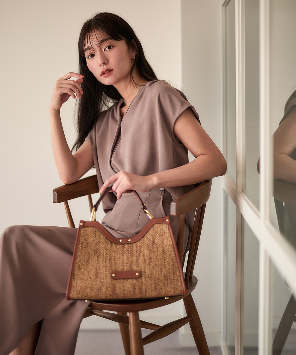 Reformation/Siena トップハンドル ラフィア トートバッグ SALE】ラフィアトートバッグ - 12Twelve Agenda(トゥエルブ