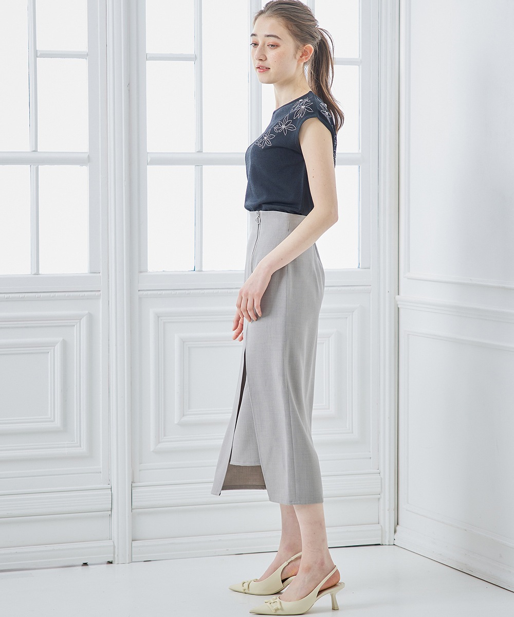 サイドファスナーレイヤード風スカート - 12Twelve Agenda