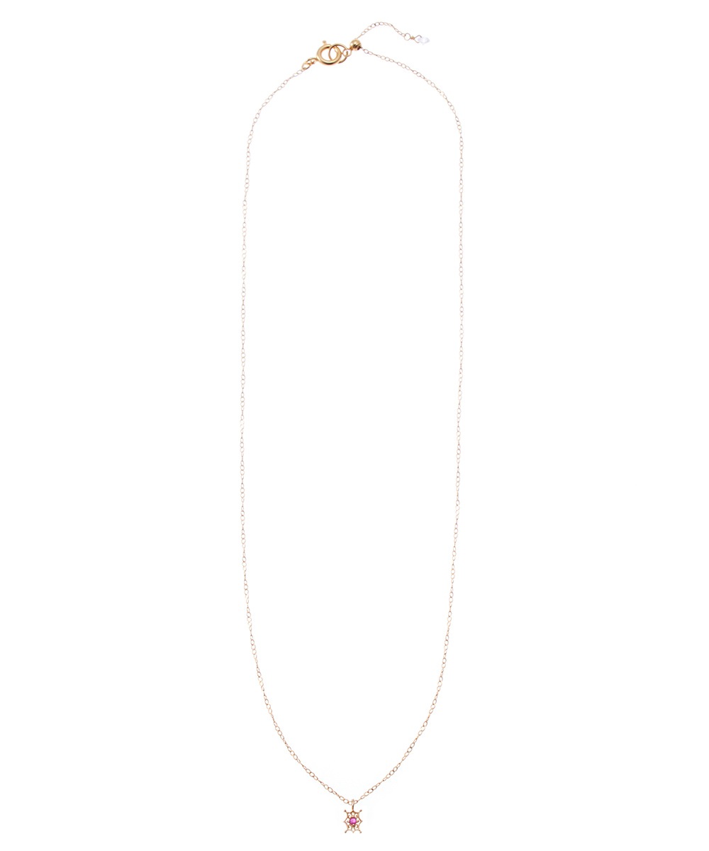 1粒ルビーオーナメントネックレス - 12Twelve Agenda(トゥエルブ