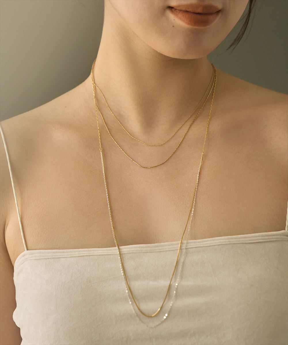 2連丸線スエッジチェーンスキニーネックレス - 12Twelve Agenda