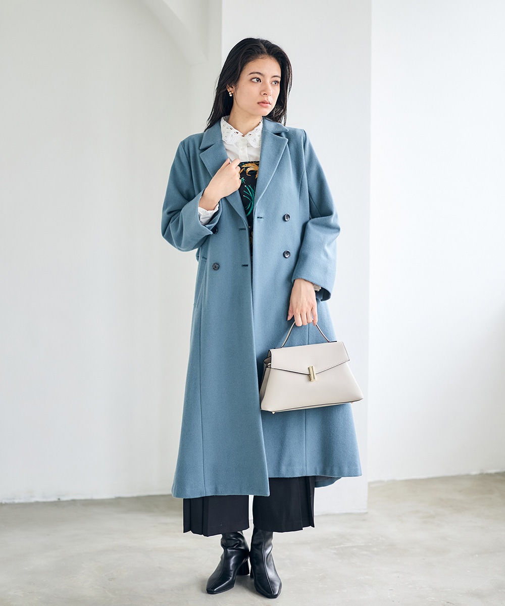 バックボリュームダブルテーラードコート - 12Twelve Agenda