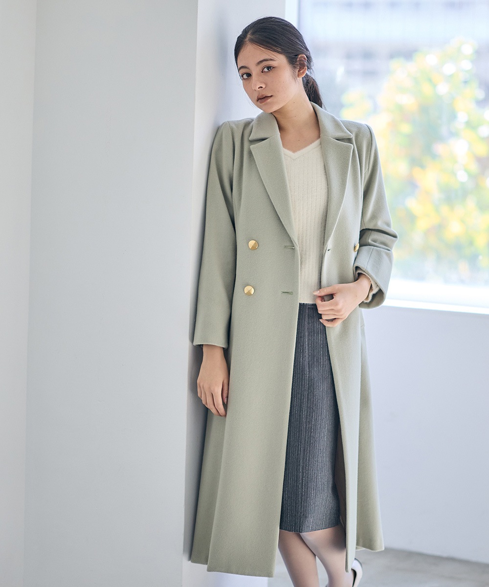 新色追加】バックボリュームダブルテーラードコート - 12Twelve Agenda