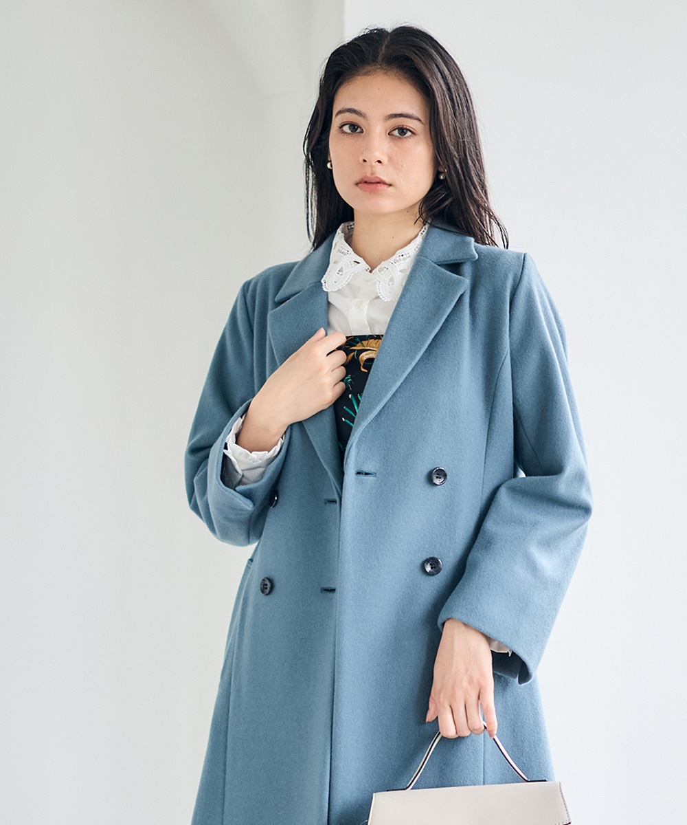 新色追加】バックボリュームダブルテーラードコート - 12Twelve Agenda