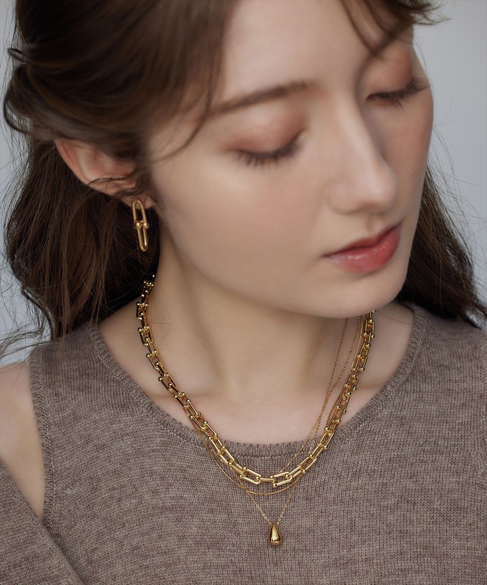 ステンレス〉リンクチェーンピアス - 12Twelve Agenda(トゥエルブ
