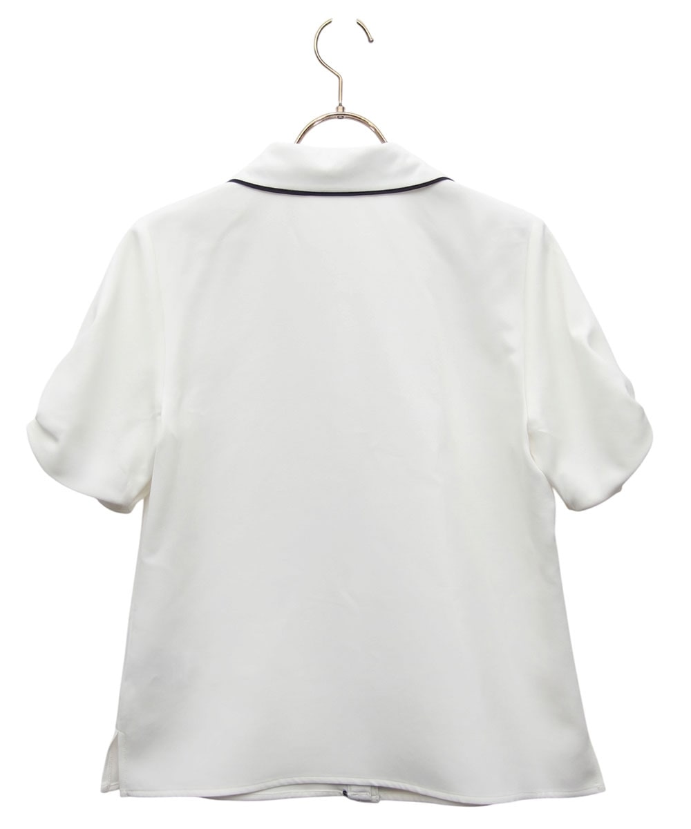 mimi Collaboration】配色サテンタックスリーブシャツ【6/12 12:00発売