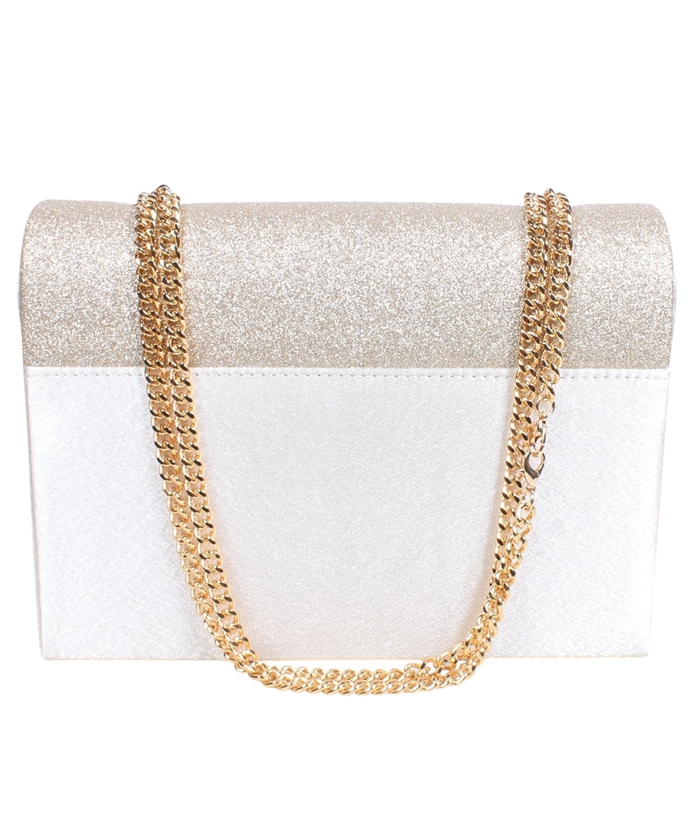 SALE】ラメフラップチェーンショルダースクエアパーティバッグ