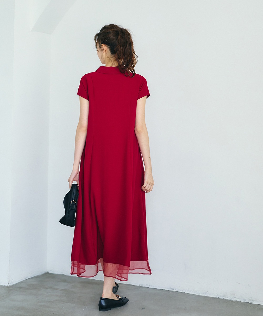 SALE】ポロ衿カットソーロングワンピース - 12Twelve Agenda