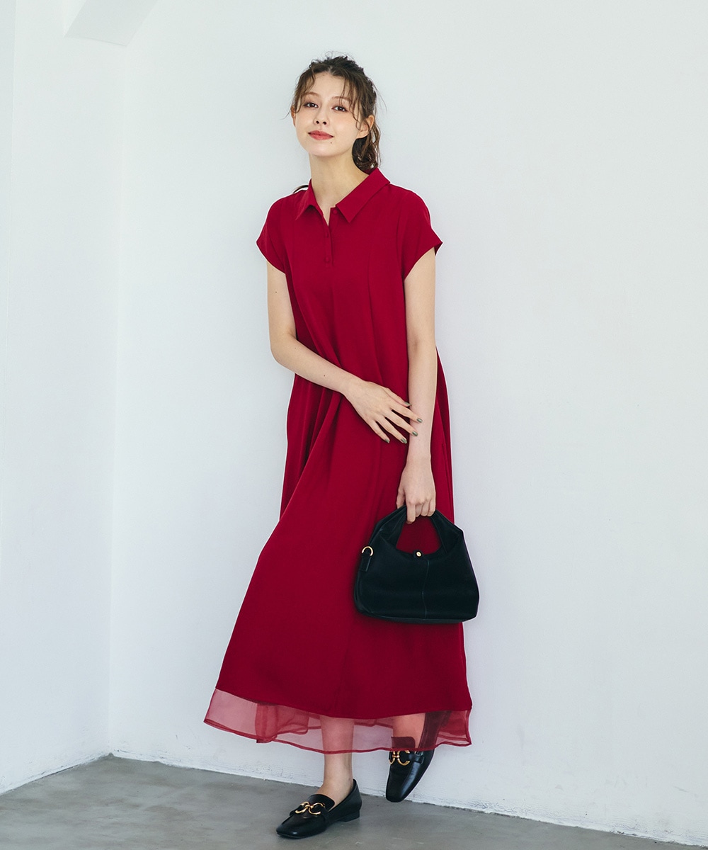 SALE】ポロ衿カットソーロングワンピース - 12Twelve Agenda