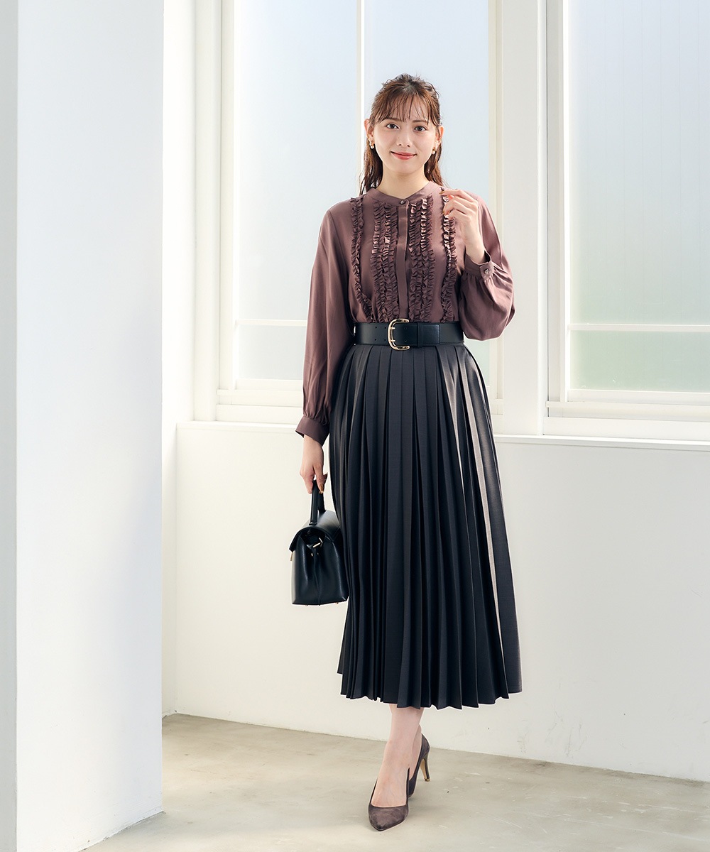 Mugue Fifth Avenue ブラック プリーツスカート Mugue Fifth Avenue ブラック プリーツスカート
