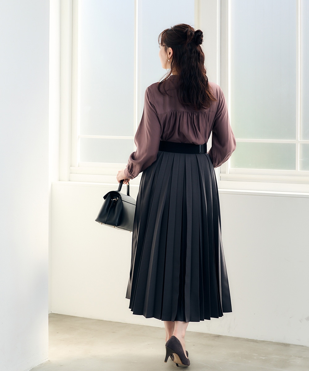 AD2012 archive 12AW ポリエステル縮絨プリーツスカート　黒 AD2012 archive 12AW ポリエステル縮絨プリーツスカート黒