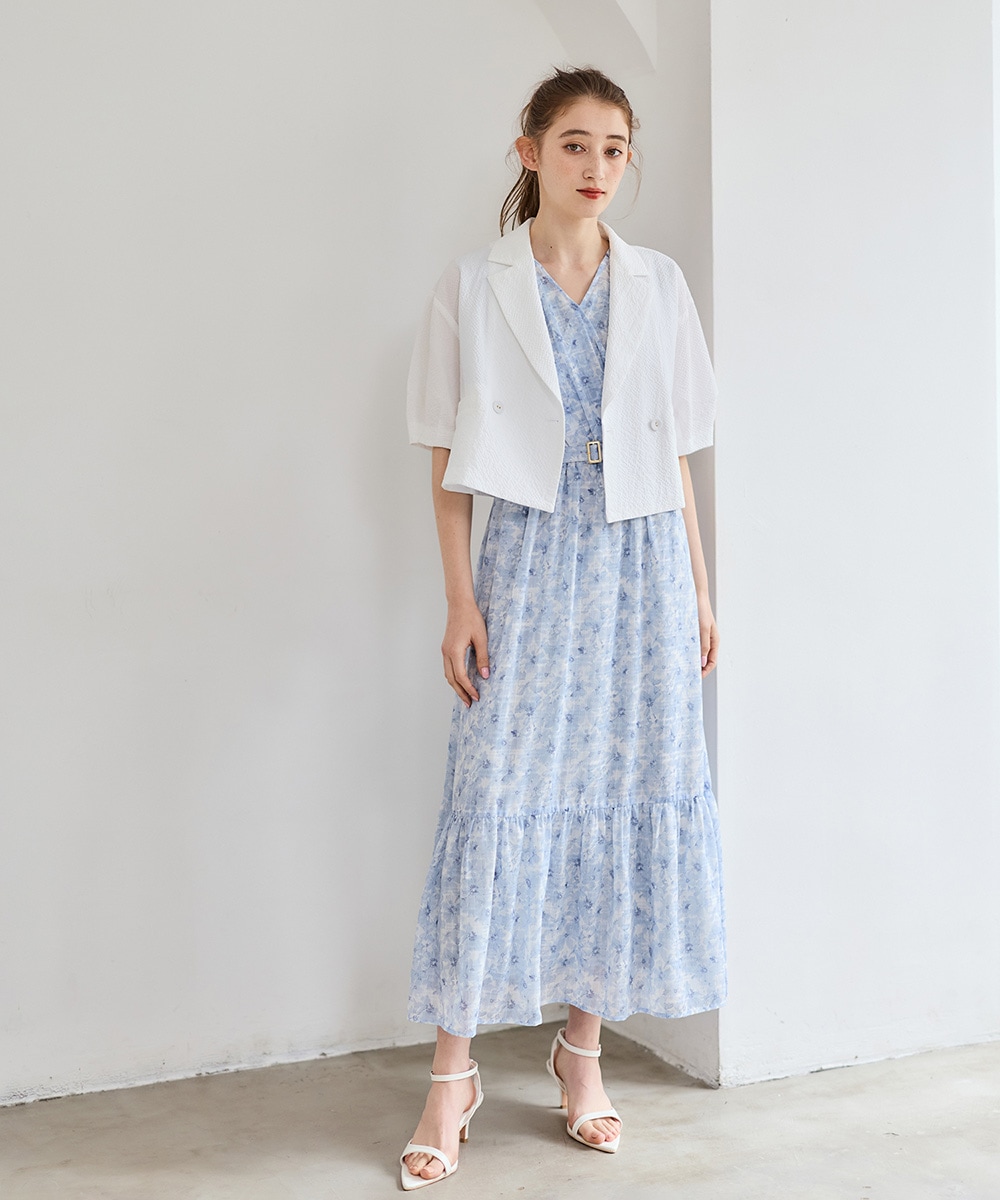 SALE】カシュクール花柄ロングワンピース - 12Twelve Agenda