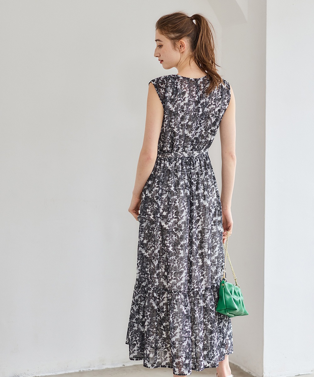 カシュクール花柄ロングワンピース - 12Twelve Agenda(トゥエルブ