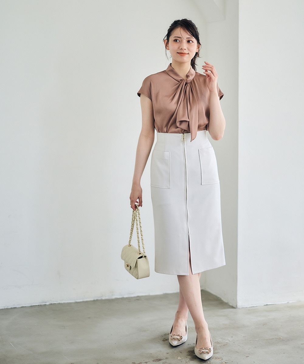 ねじりボウタイフレンチスリーブブラウス - 12Twelve Agenda