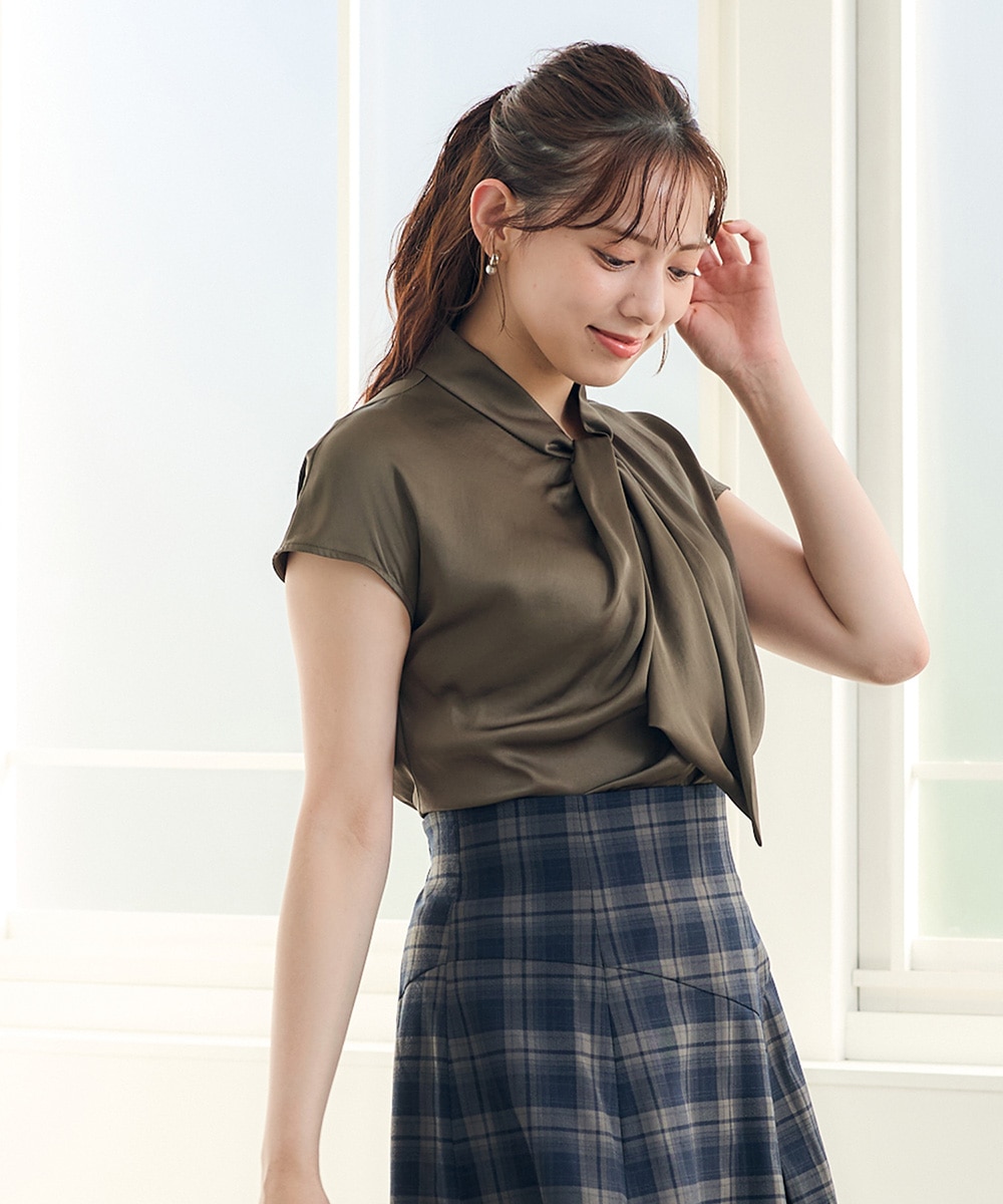 ねじりボウタイフレンチスリーブブラウス - 12Twelve Agenda