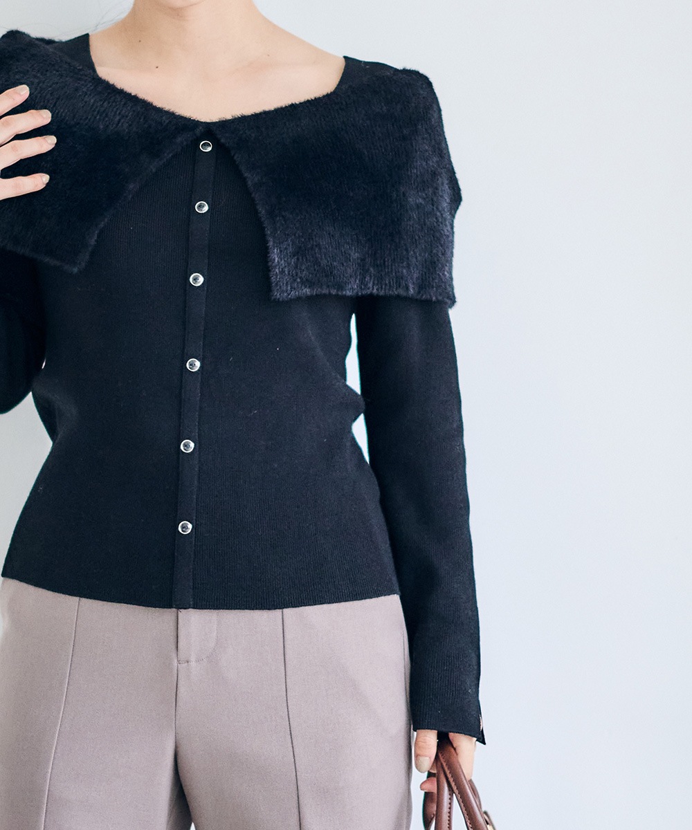 SALE】前後2wayシャギーオフショルニットプルオーバー - 12Twelve