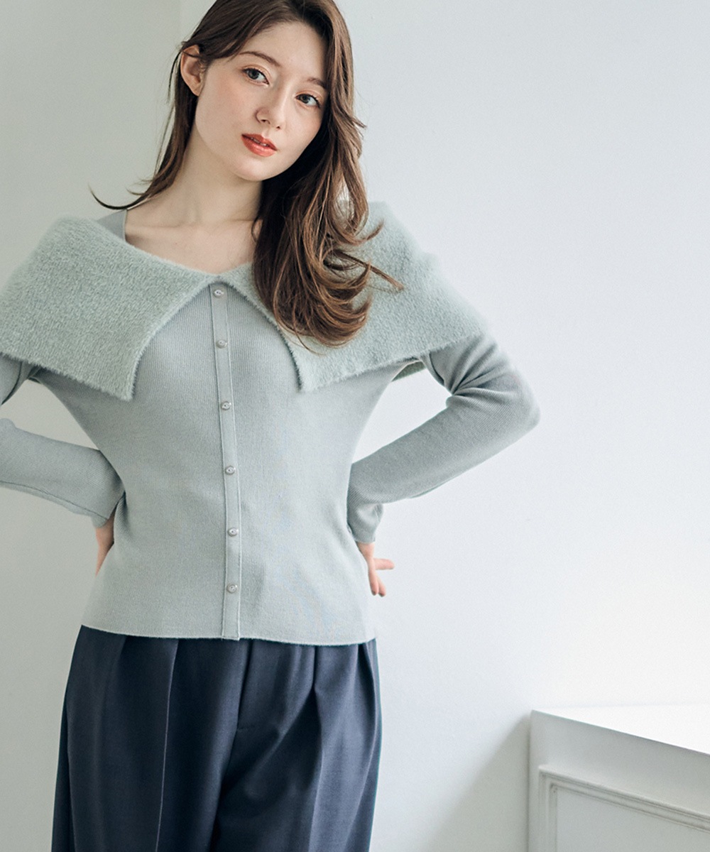 SALE】前後2wayシャギーオフショルニットプルオーバー - 12Twelve