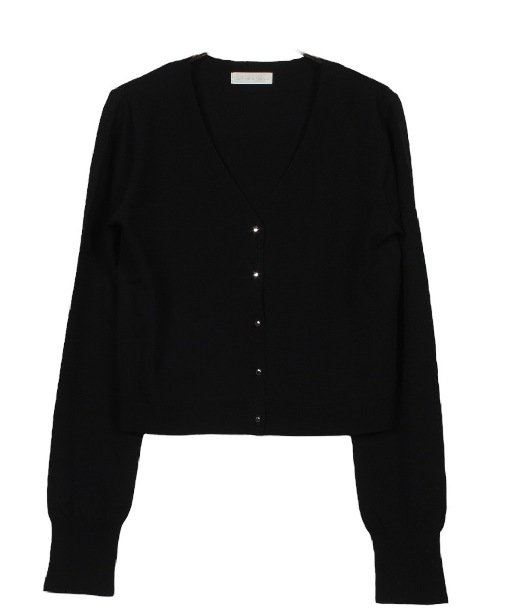 SALE】Vネッククロップド長袖ニットカーディガン - 12Twelve