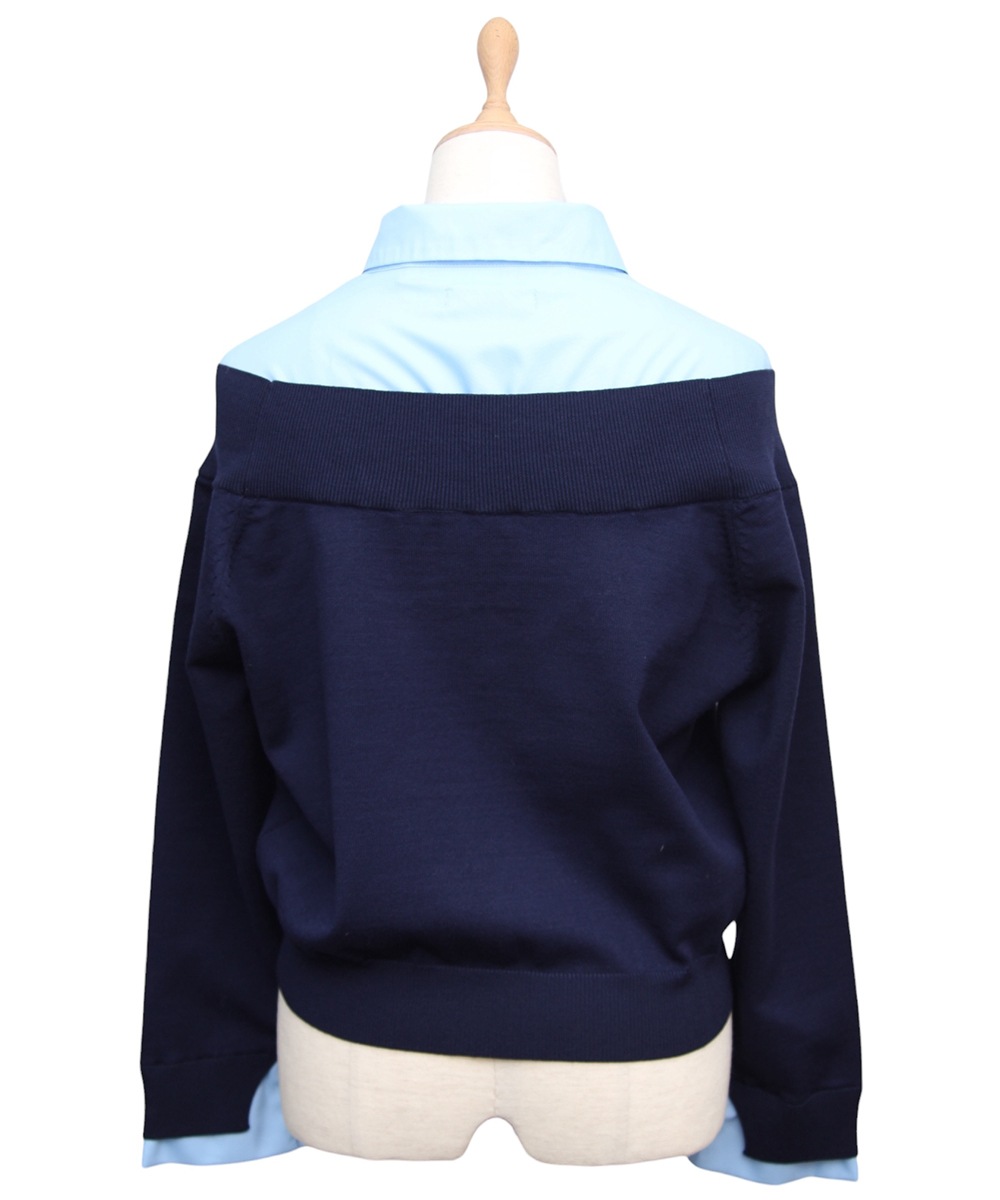 SALE】シャツレイヤード風ニットプルオーバー - 12Twelve Agenda