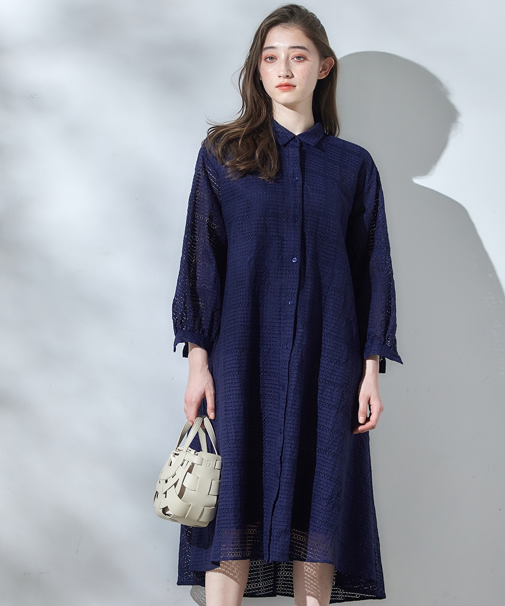 ラストセール!【REISS】Mila ドレープウールシャツワンピ SALE】総レースウエストドロストシャツワンピース - 12Twelve