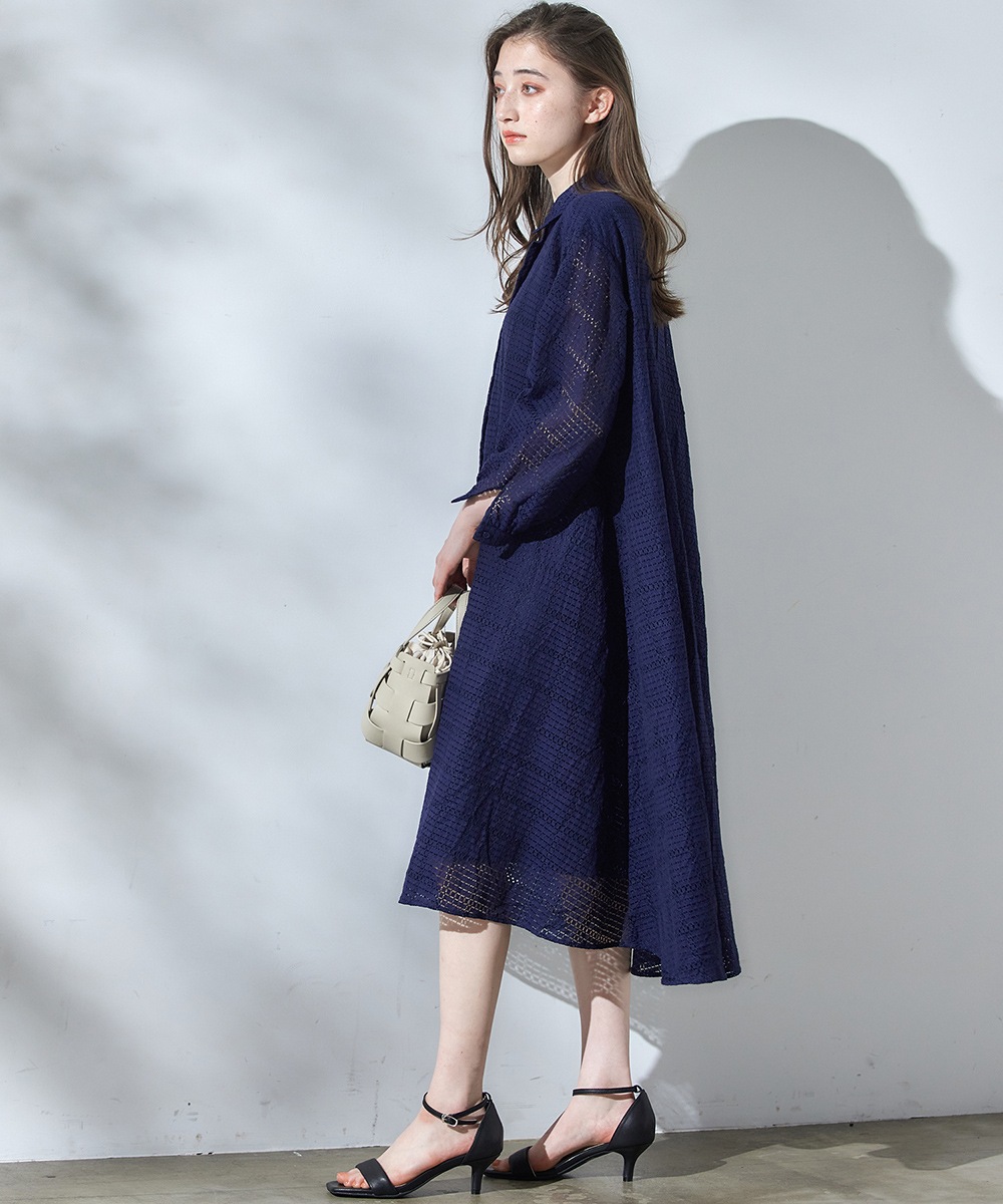 SALE】総レースウエストドロストシャツワンピース - 12Twelve