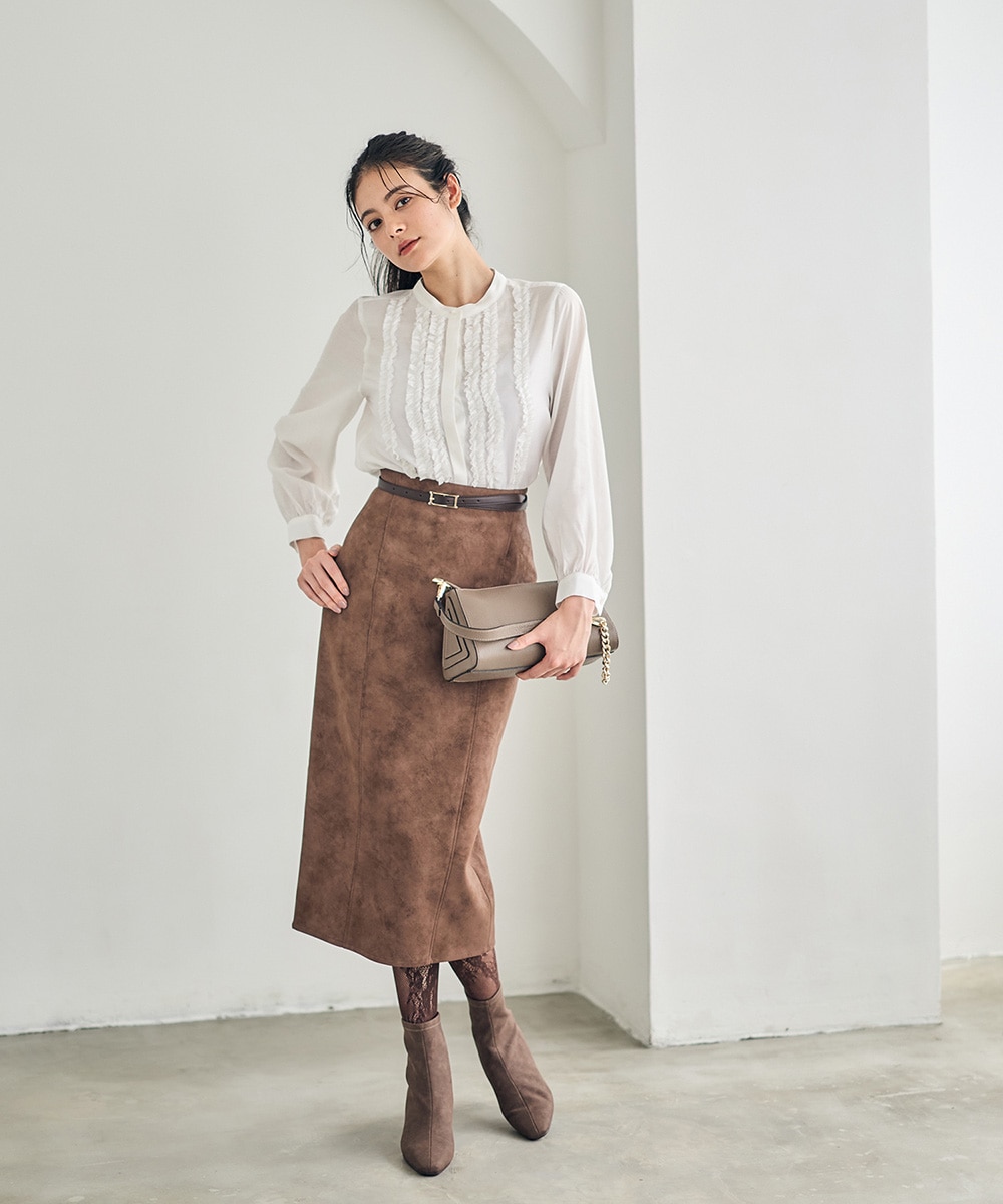 argue黒 タイトスカート タイトスカート ウォッシャブル仕様 STOVEL MASON WHITE黒無地