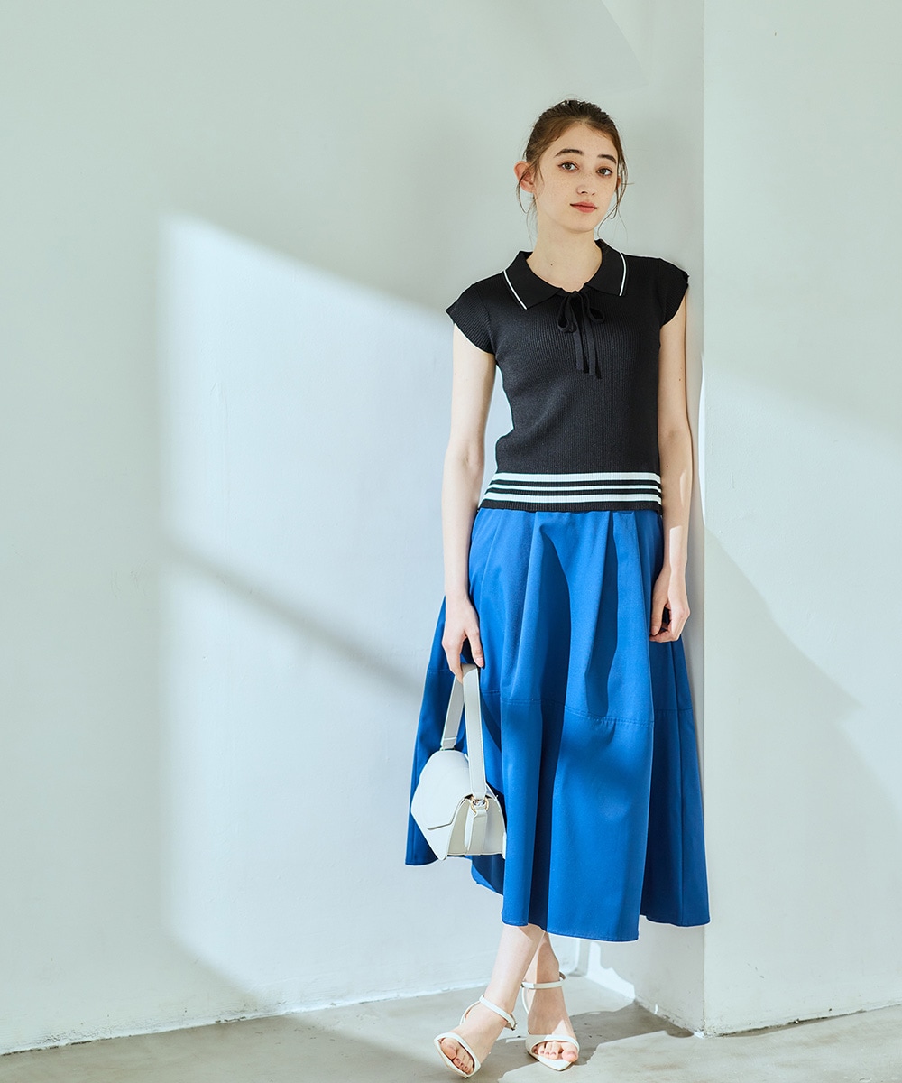 Admire テニススカート Mサイズ 青系 撥水タックフレアスカート - 12Twelve Agenda(トゥエルブアジェンダ