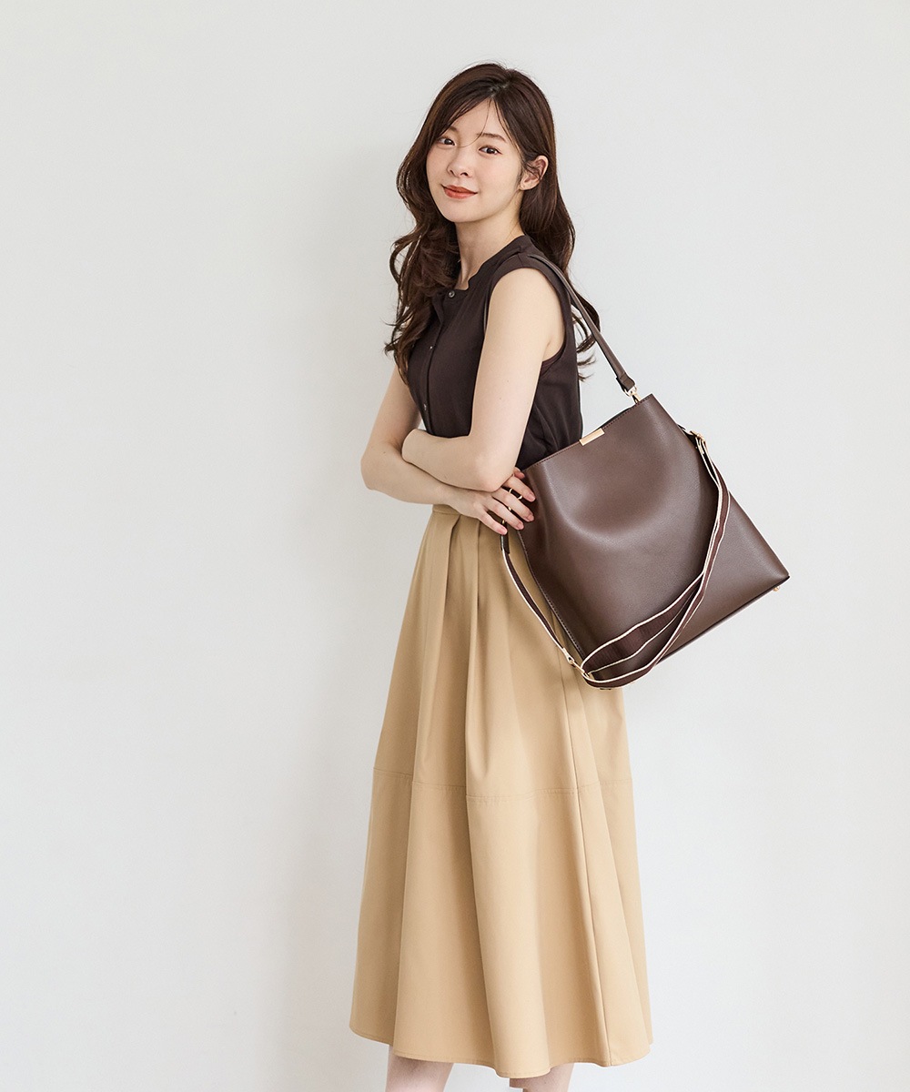 SALE】撥水タックフレアスカート - 12Twelve Agenda(トゥエルブ