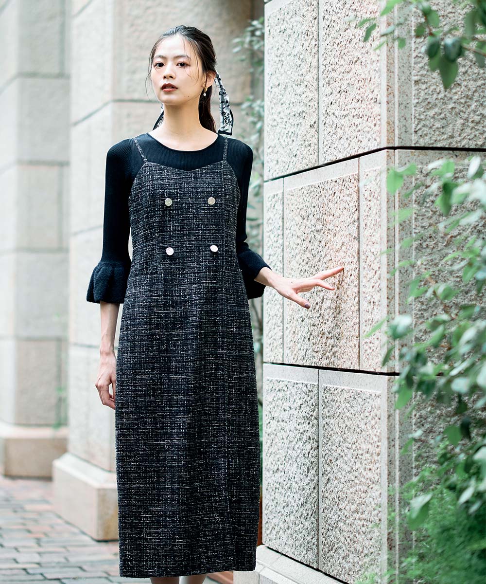 SALE】ツイードナローキャミワンピース - 12Twelve Agenda(トゥエルブ