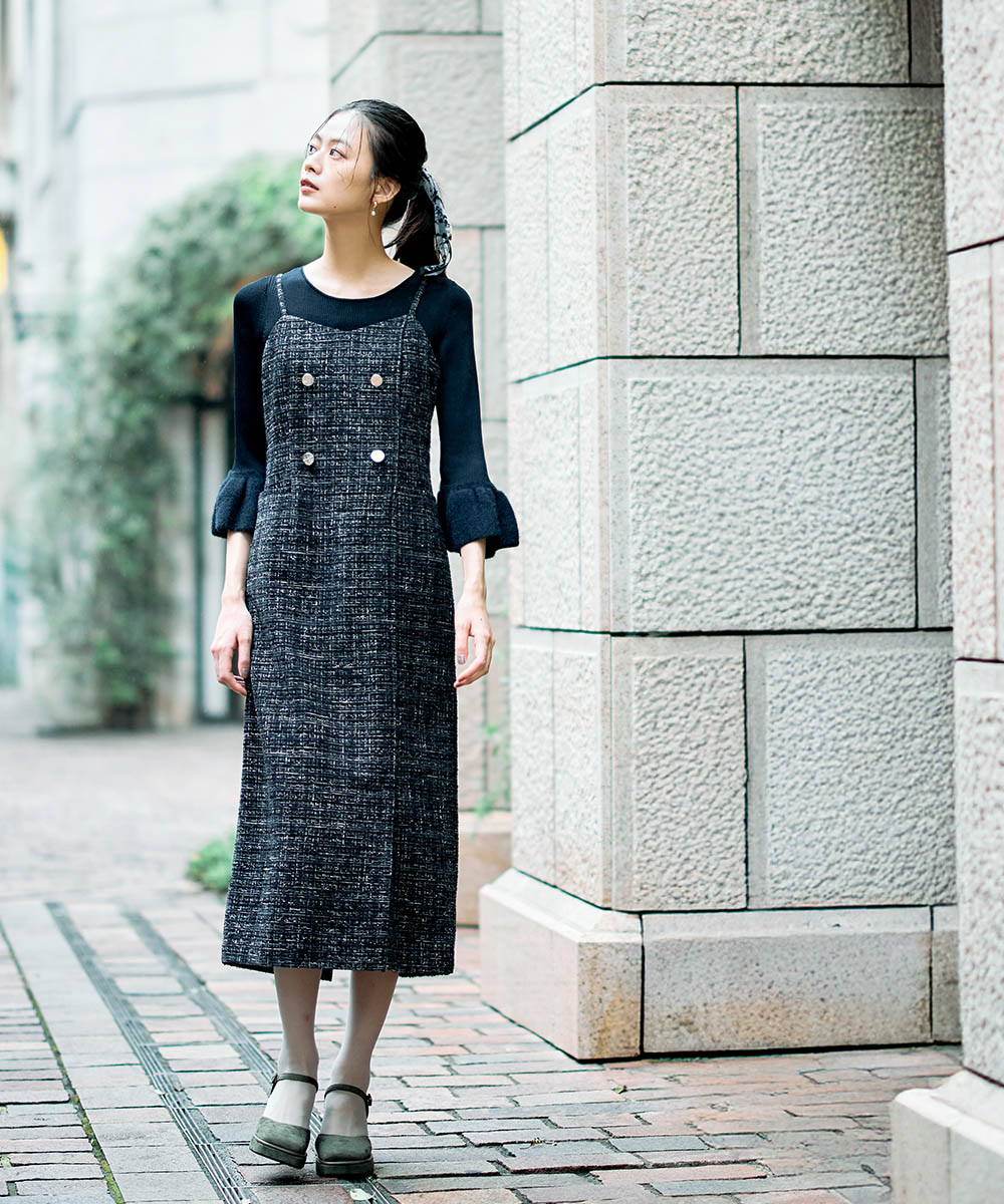 SALE】ツイードナローキャミワンピース - 12Twelve Agenda(トゥエルブ