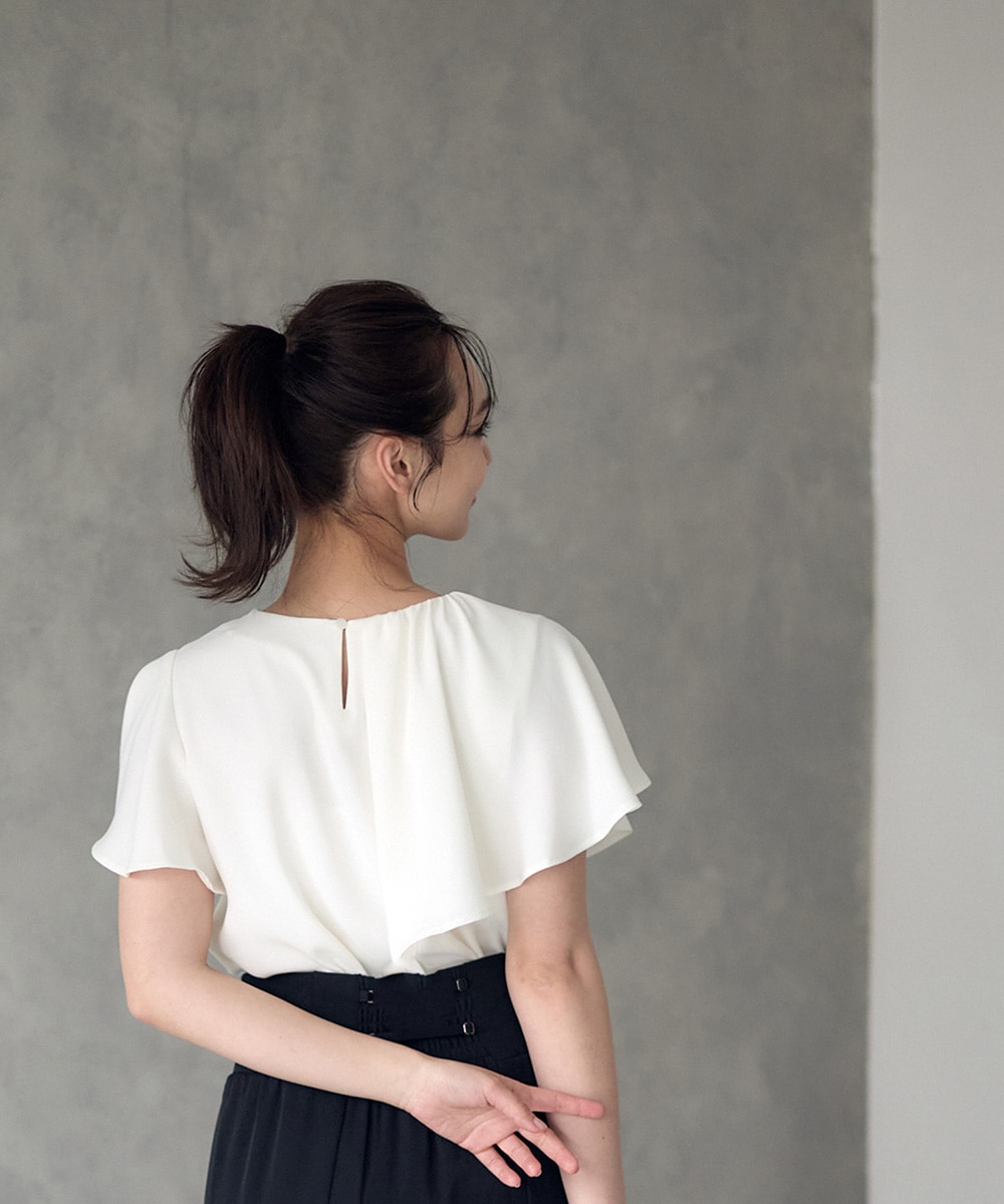 SALE】アシメラッフルスリーブ半袖ブラウス - 12Twelve Agenda