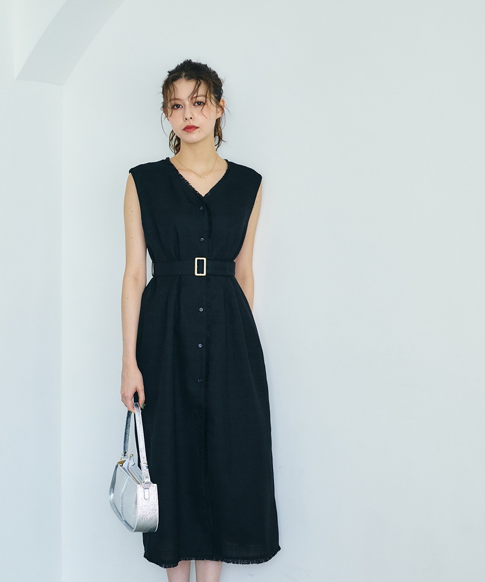 SALE】ドライツイードノースリワンピース - 12Twelve Agenda