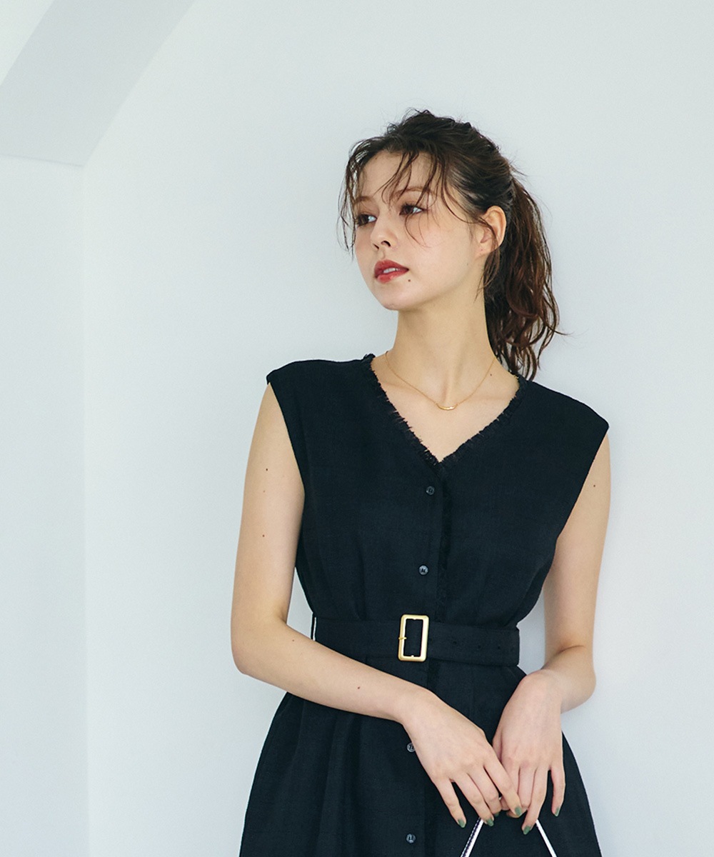 SALE】ドライツイードノースリワンピース - 12Twelve Agenda