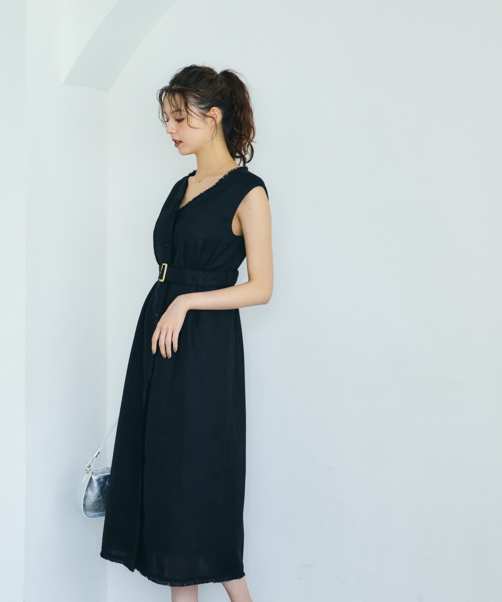 SALE】ドライツイードノースリワンピース - 12Twelve Agenda