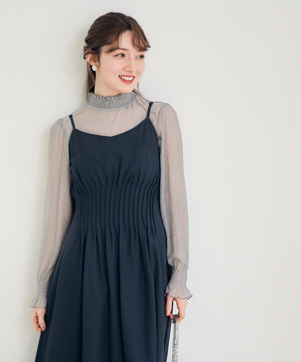 ウエストピンタックフレアワンピース - 12Twelve Agenda(トゥエルブ