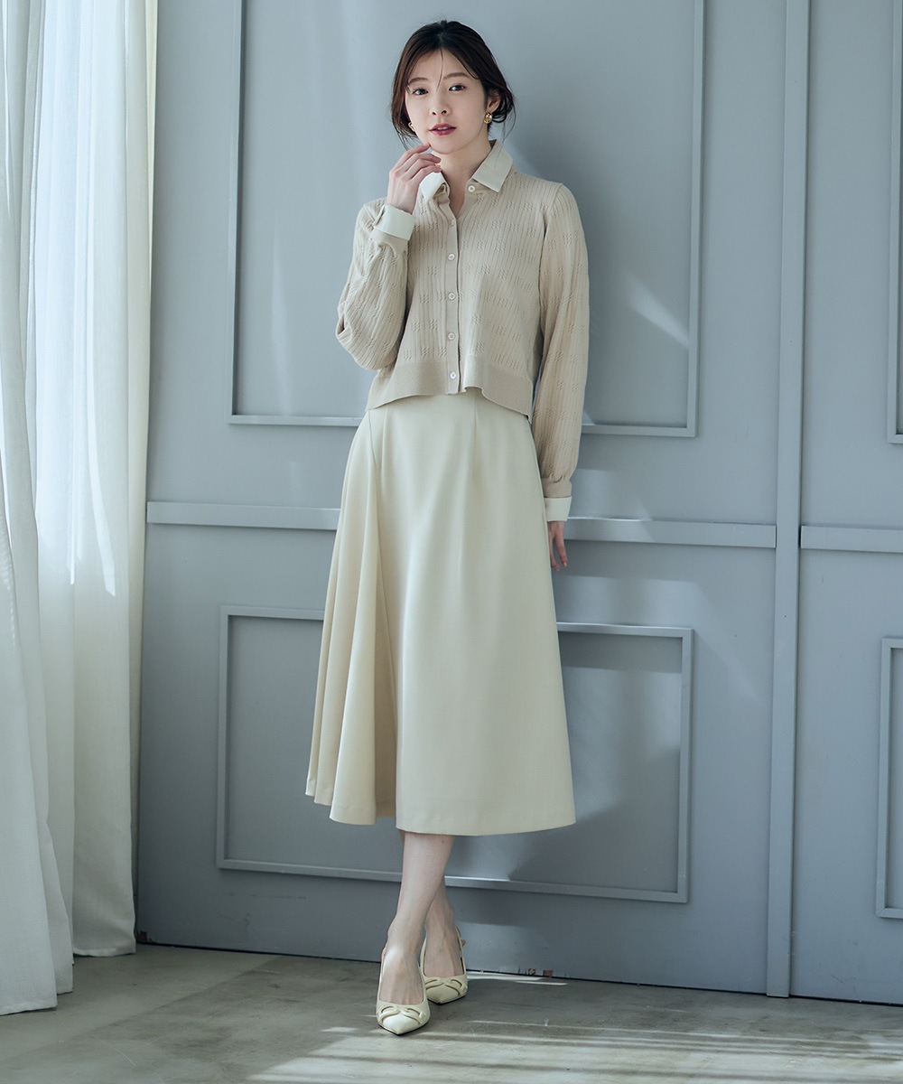 デザインケーブル衿ドッキングニットプルオーバー - 12Twelve Agenda