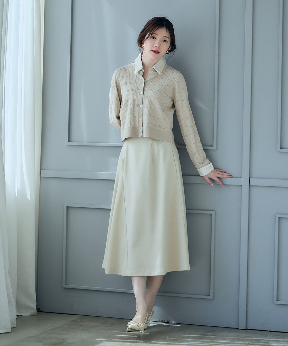 SALE】デザインケーブル衿ドッキングニットプルオーバー - 12Twelve
