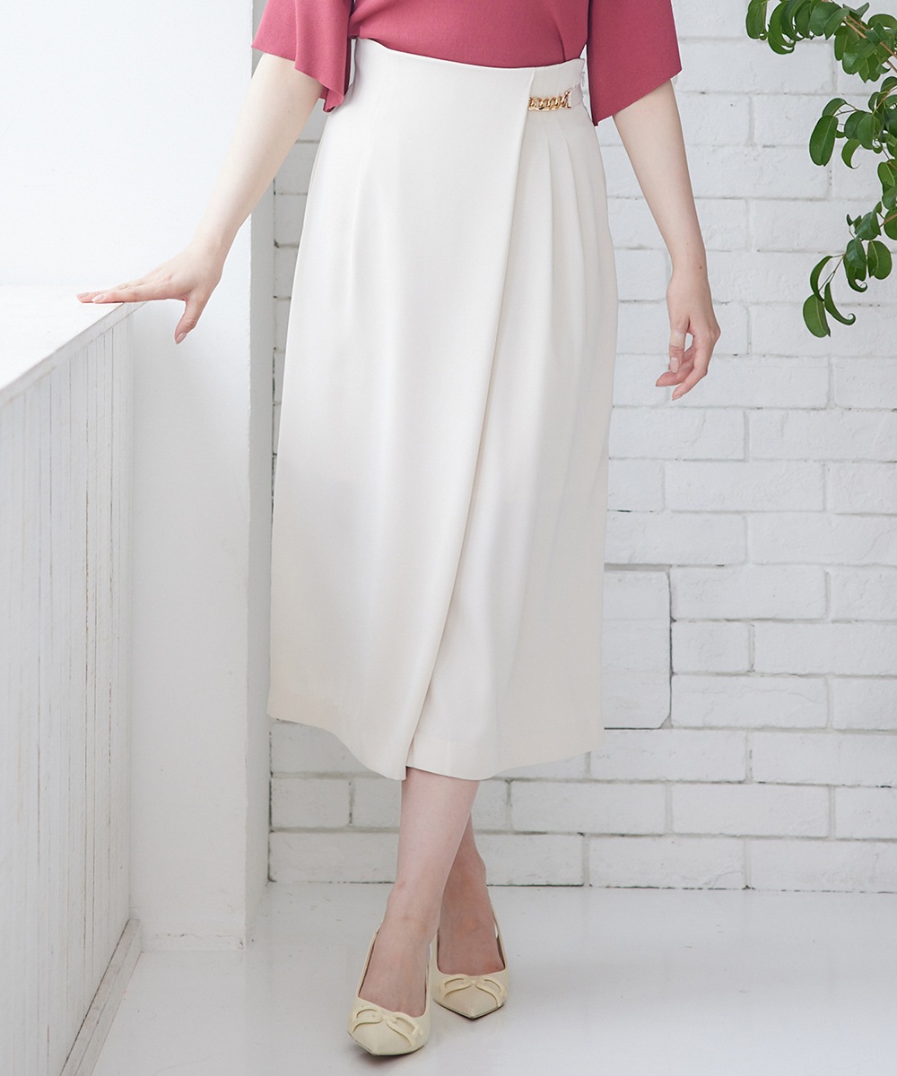 SALE】サイドチェーンラップ風ナロースカート - 12Twelve Agenda