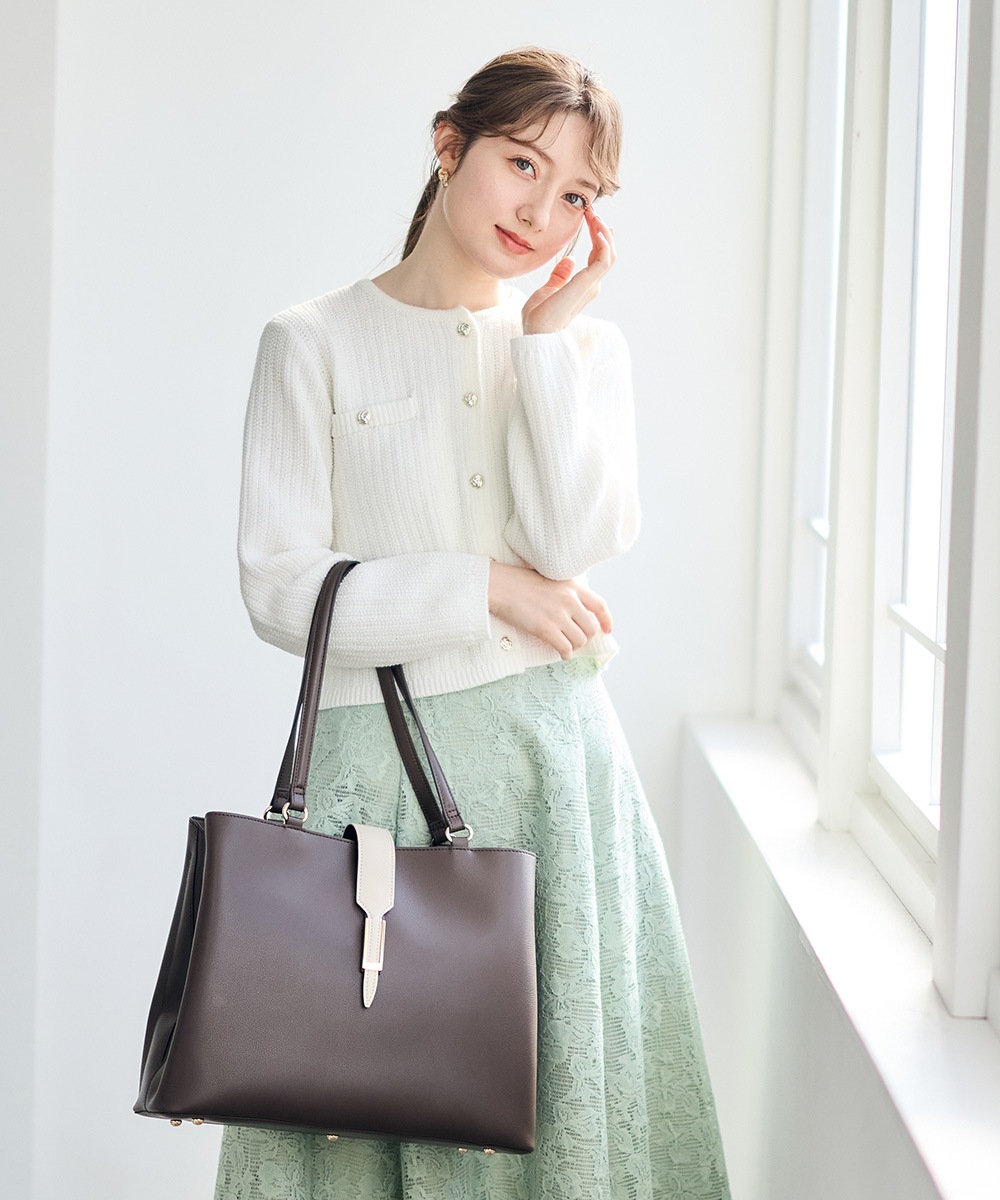 Mimi Special Collaboration】配色A4トートバッグ【2/3(水)12:00販売