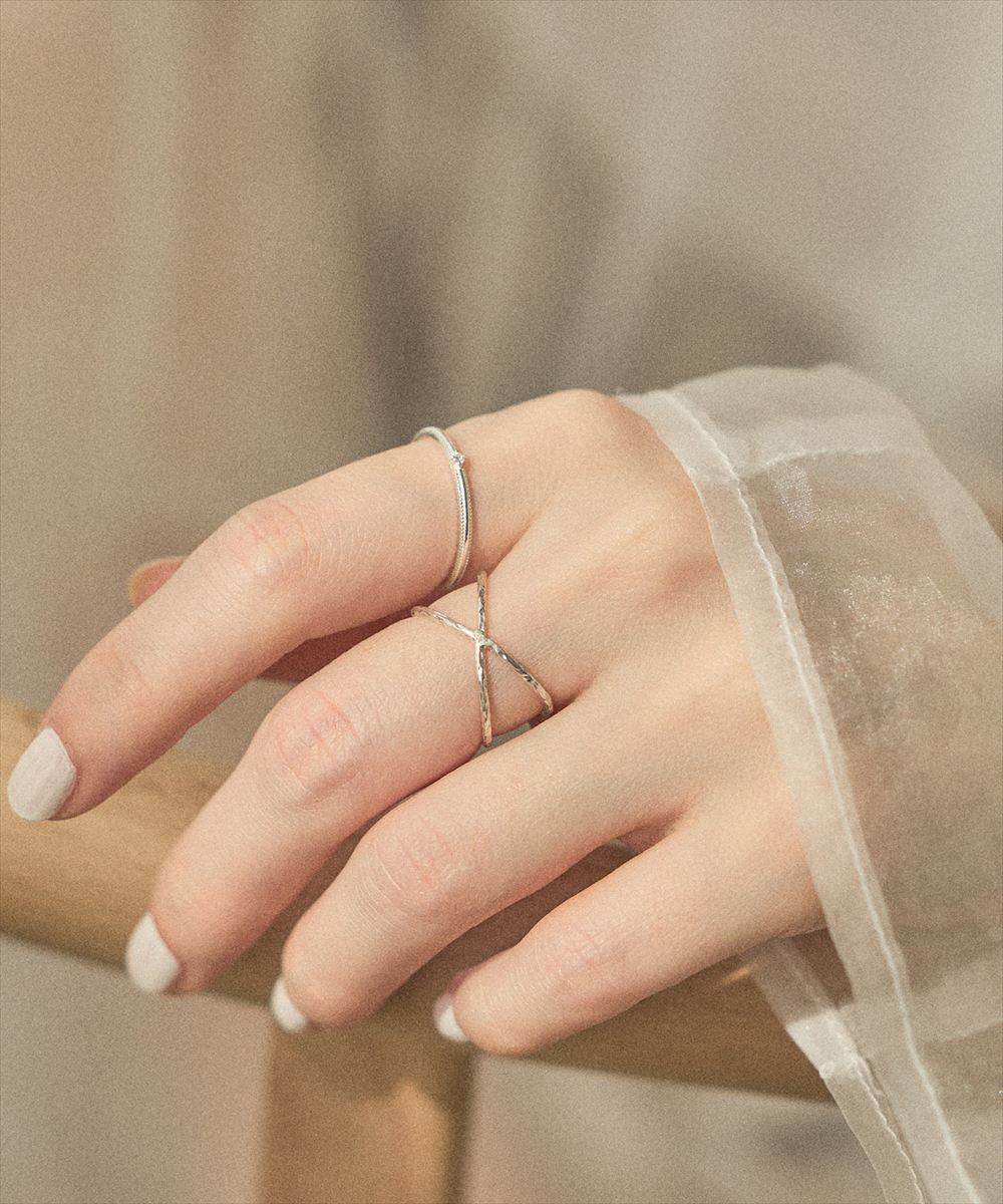 SV925〉13号CZ1粒ミルリング - 12Twelve Agenda(トゥエルブ