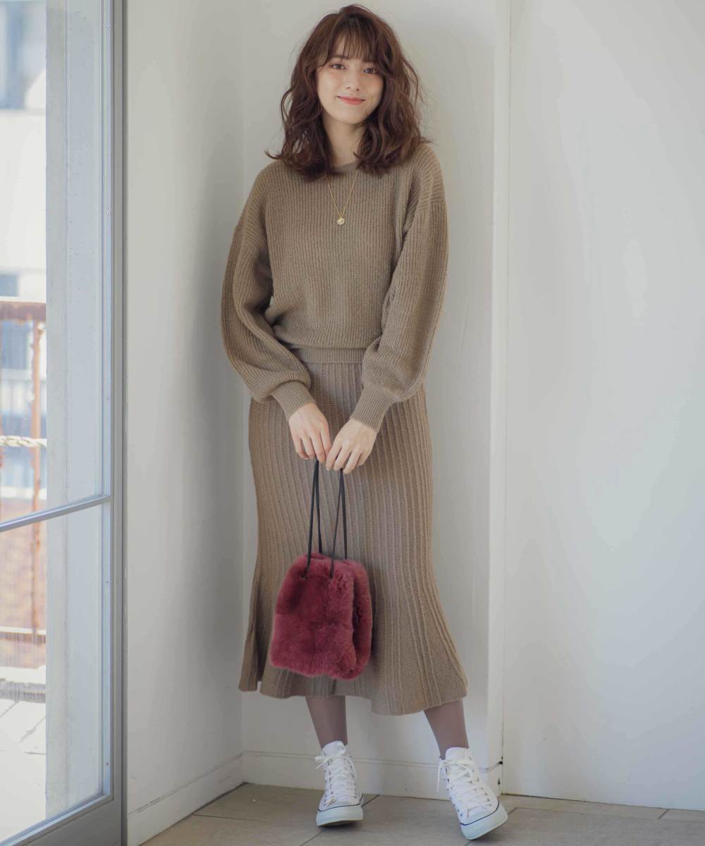 SALE】モヘアタッチマーメイドニットスカート - 12Twelve Agenda