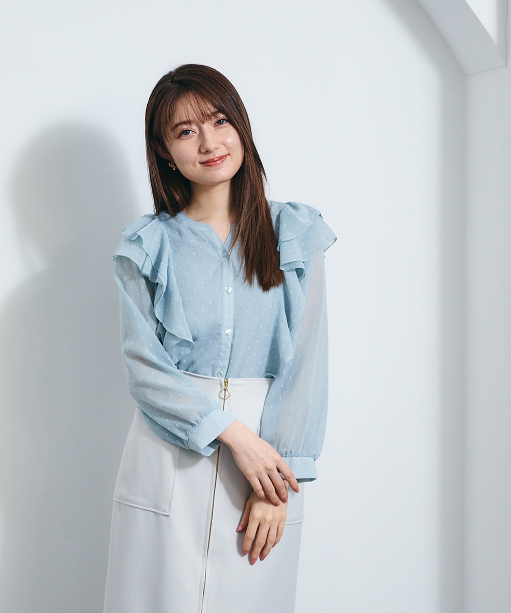 シアーフリルシャツブラウス - 12Twelve Agenda(トゥエルブアジェンダ