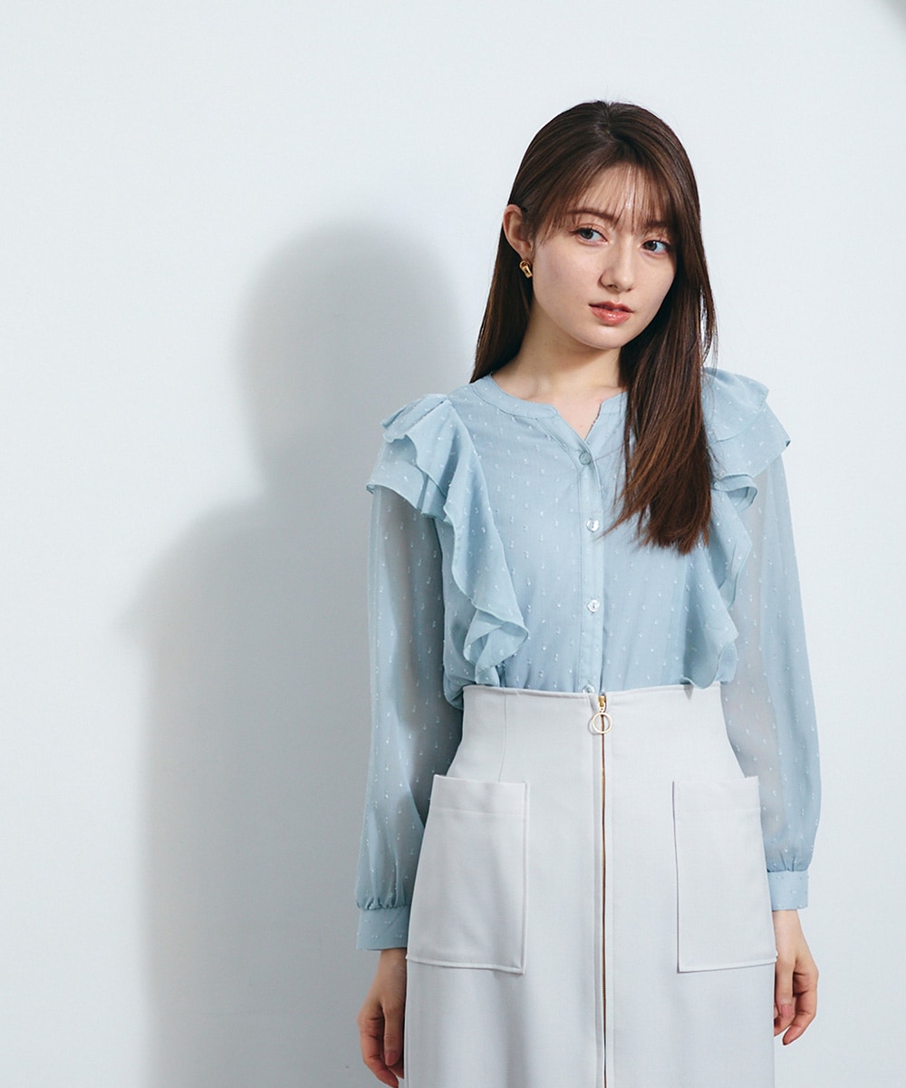 シアーフリルシャツブラウス - 12Twelve Agenda(トゥエルブアジェンダ