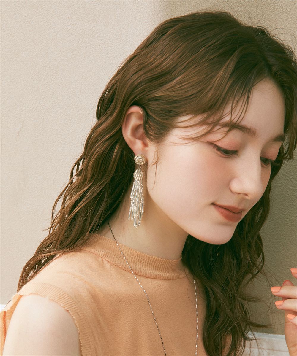 ビーズフリンジピアス - 12Twelve Agenda(トゥエルブアジェンダ)公式