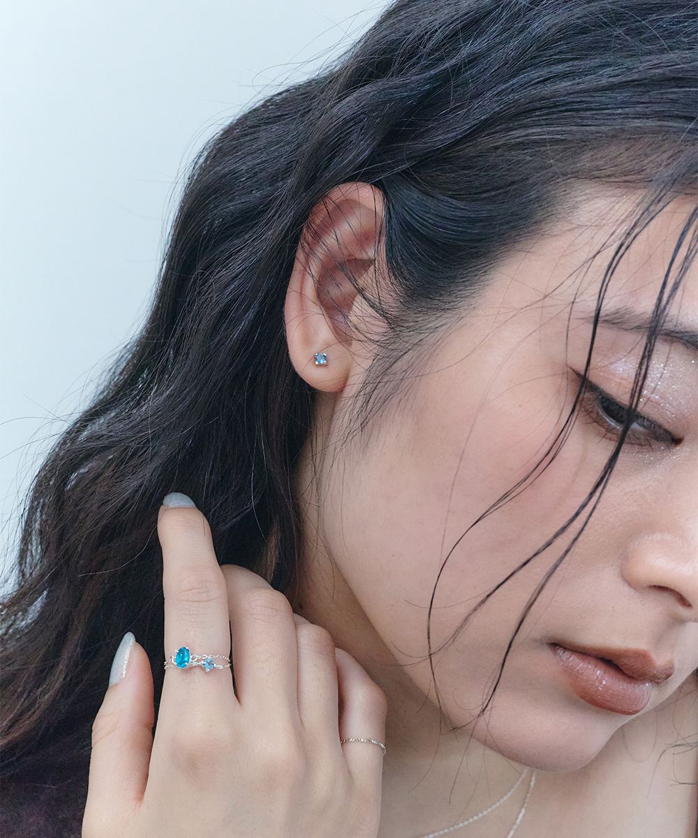 先行予約】〈SV925〉ロンドンブルートパーズチェーンリング【12月