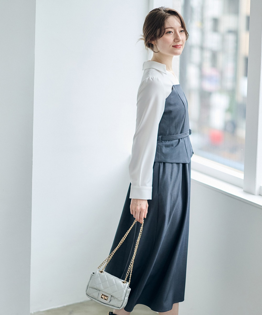 ビスチェドッキング風ワンピース - 12Twelve Agenda(トゥエルブ