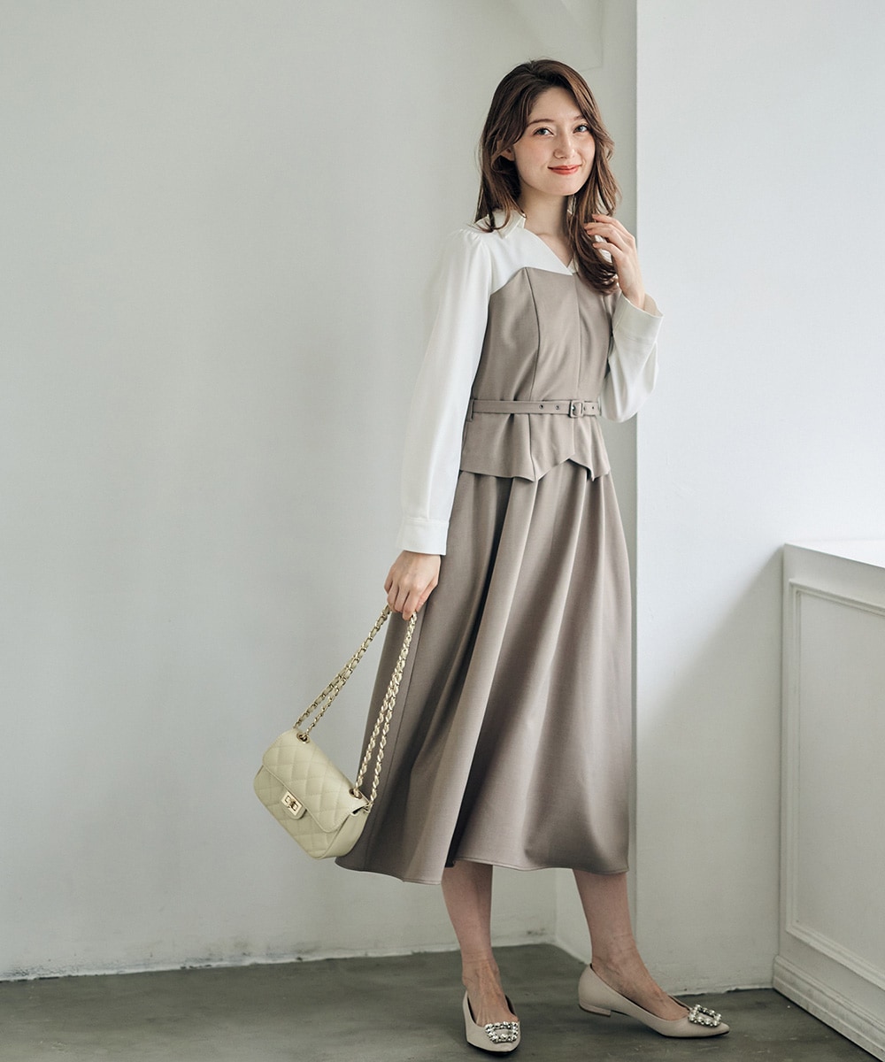 ビスチェドッキング風ワンピース - 12Twelve Agenda(トゥエルブ