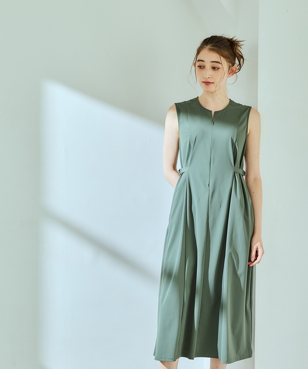 UVカットサイドベルトテントワンピース - 12Twelve Agenda(トゥエルブ