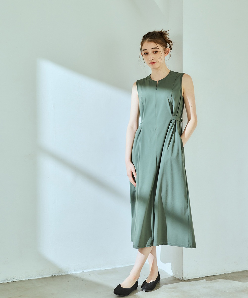 UVカットサイドベルトテントワンピース - 12Twelve Agenda(トゥエルブ